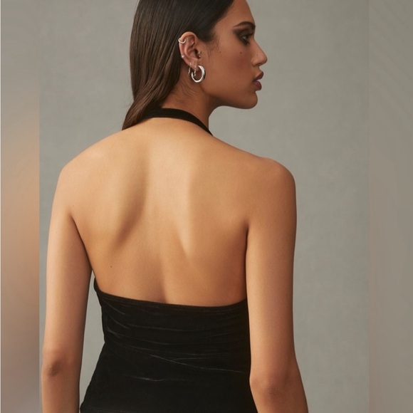 Anthropologie Velvet Halter Top. Excellent Condition, Size Small. Poly/Elastane - Picture 2 of 5